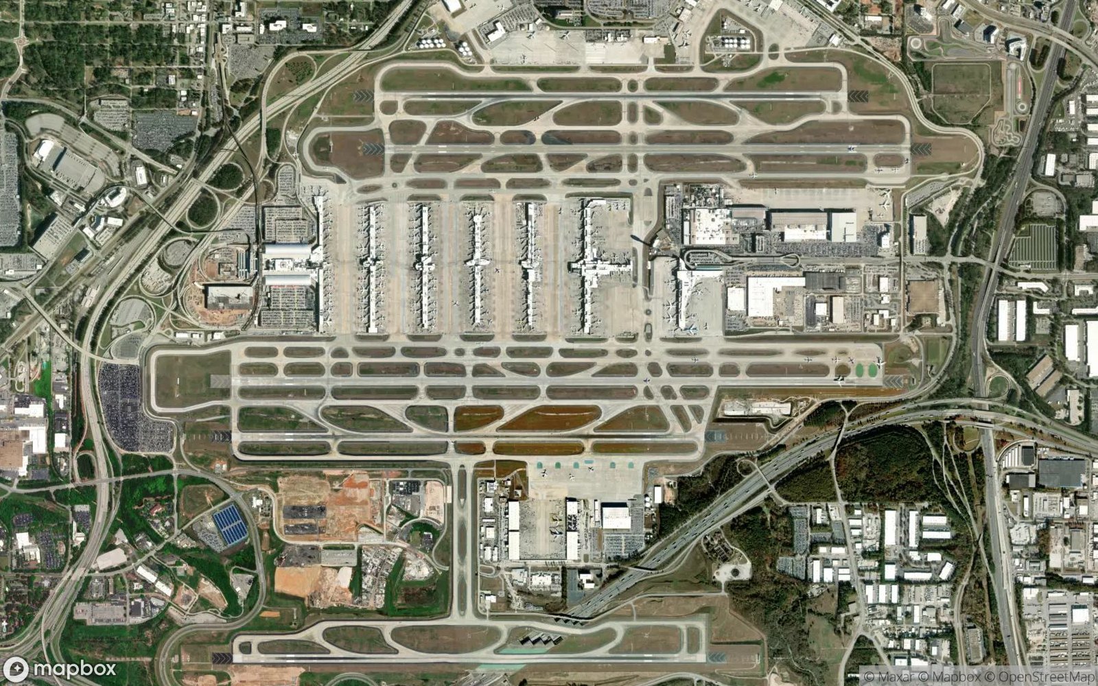 Atlanta satellite view