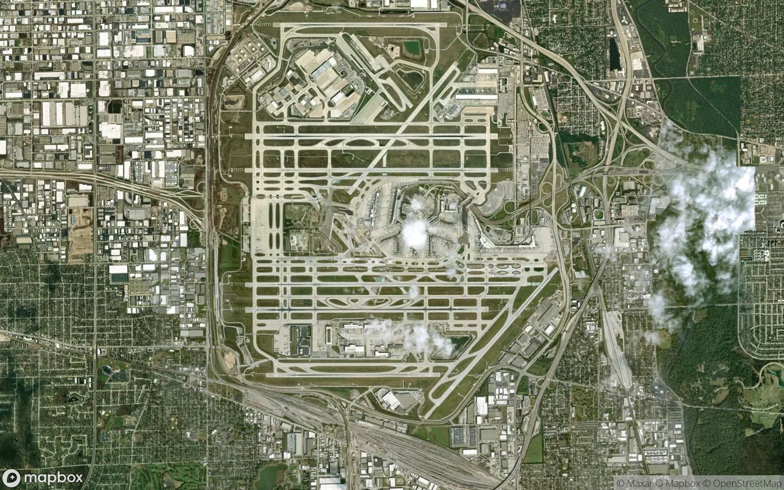 Chicago O'Hare satellite view