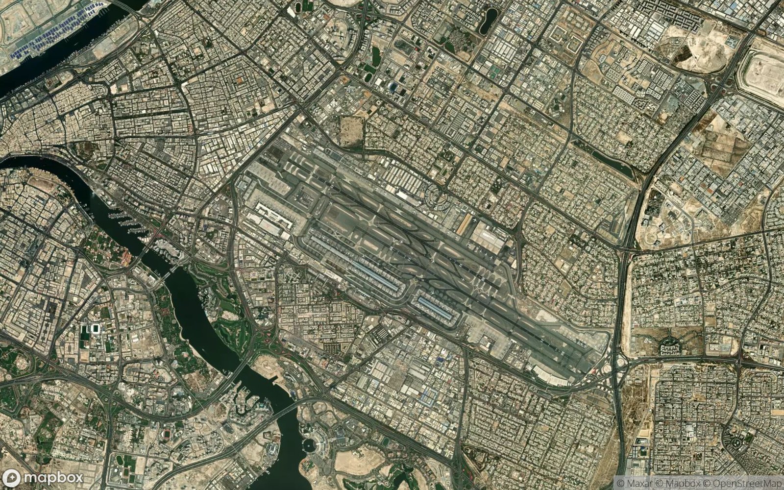 Dubai satellite view