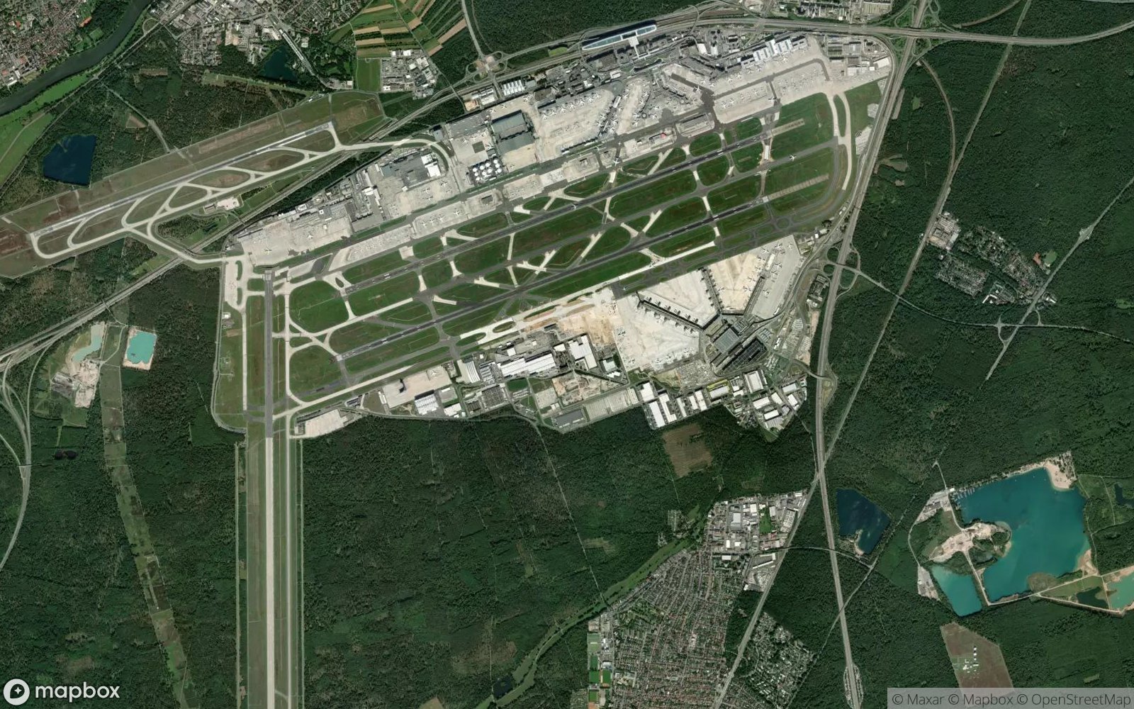 Frankfurt satellite view