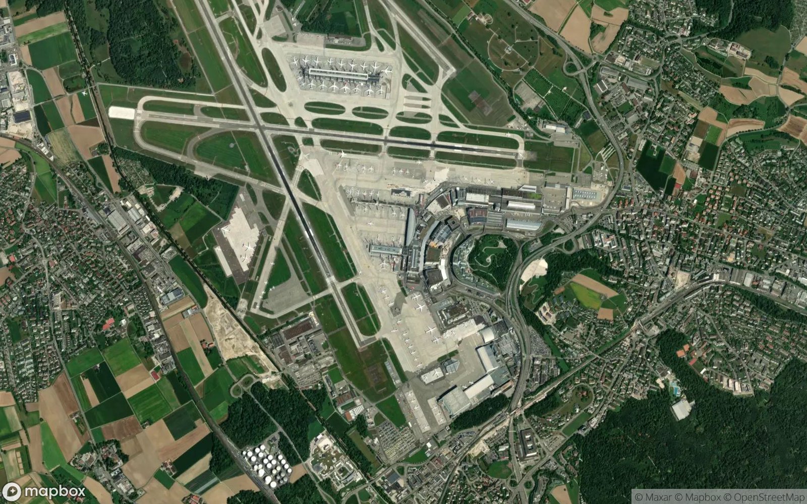 Zurich satellite view