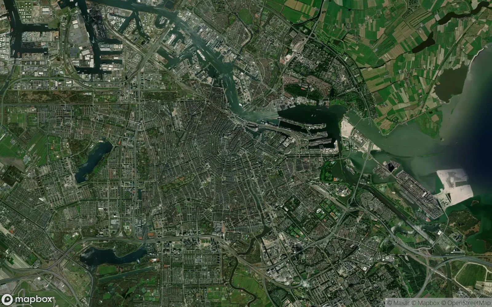 Amsterdam satellite view