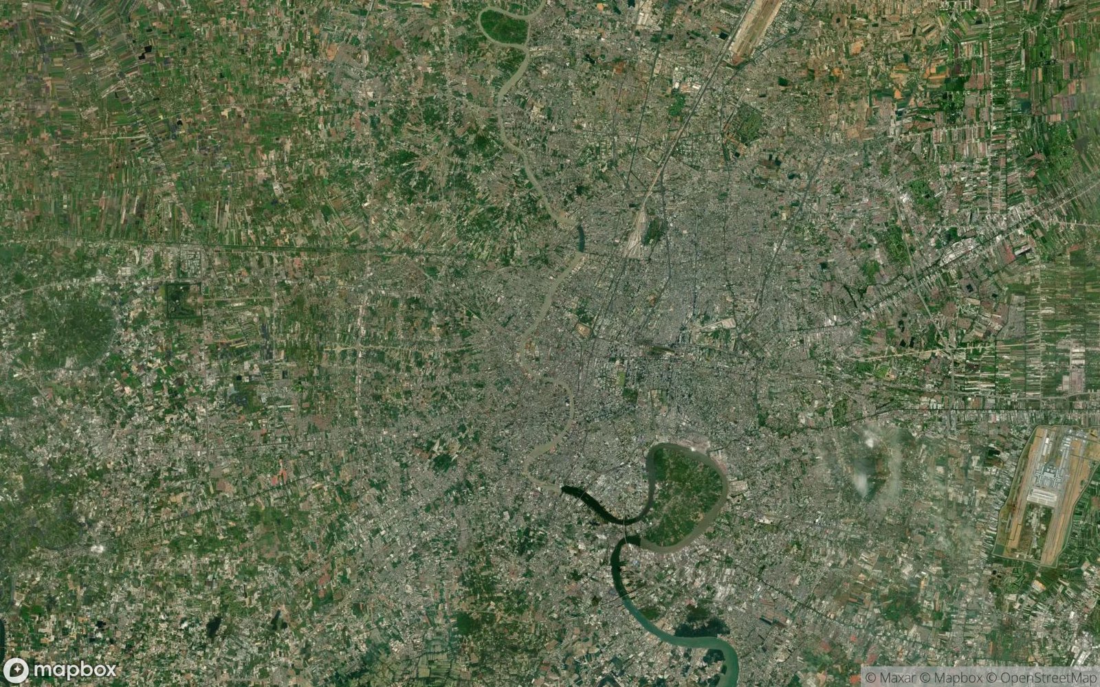 Bangkok satellite view