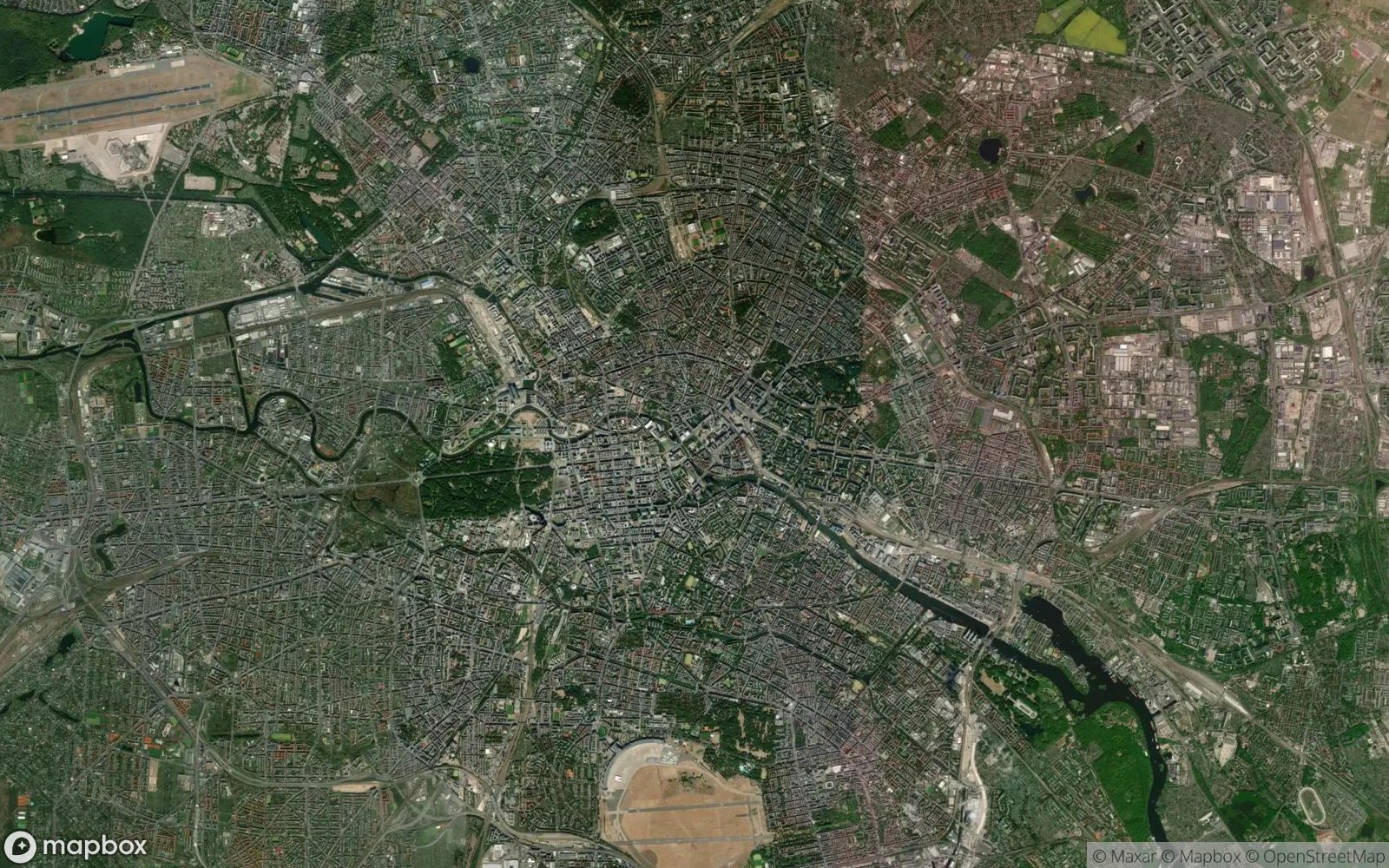 Berlin satellite view