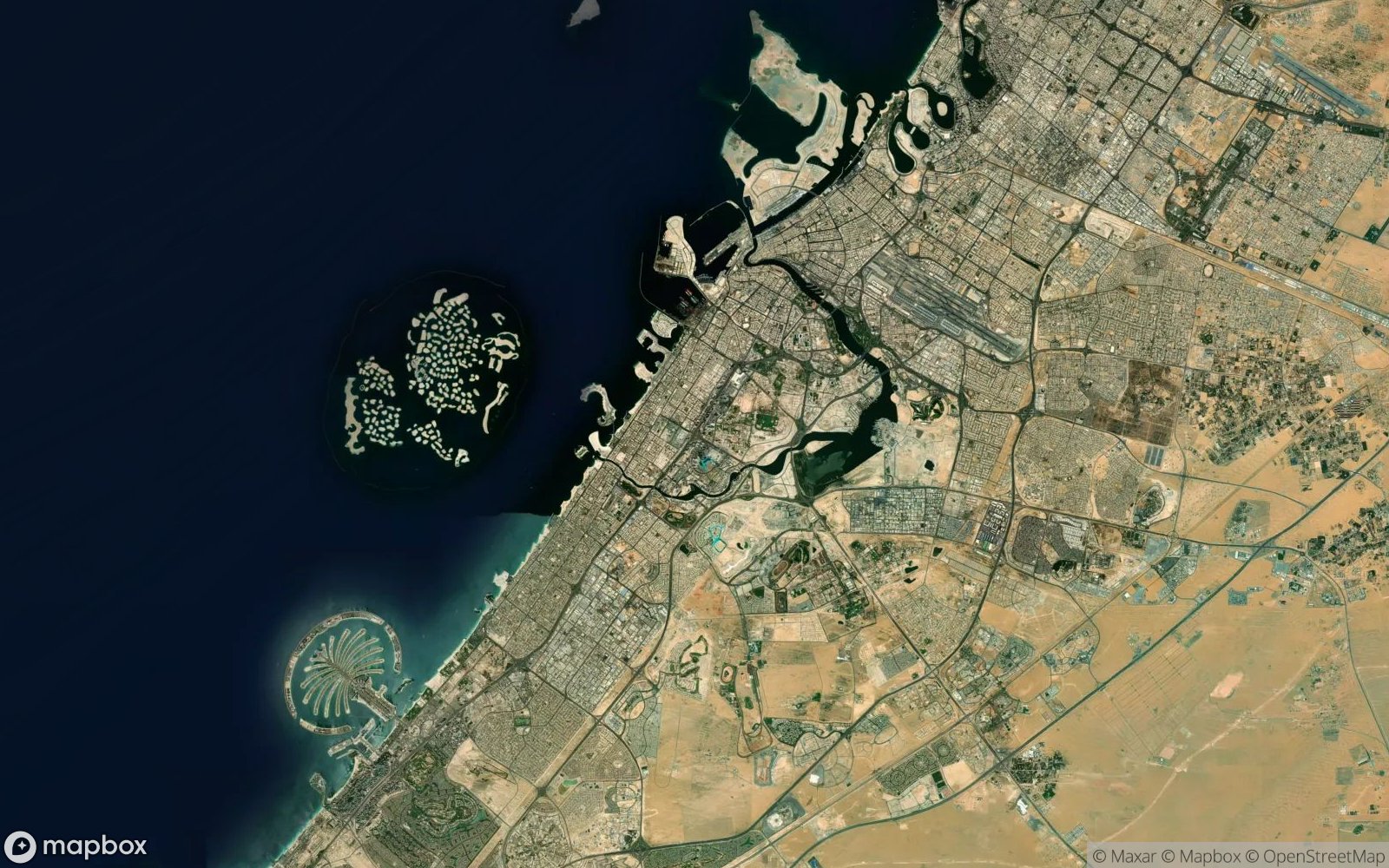 Dubai satellite view