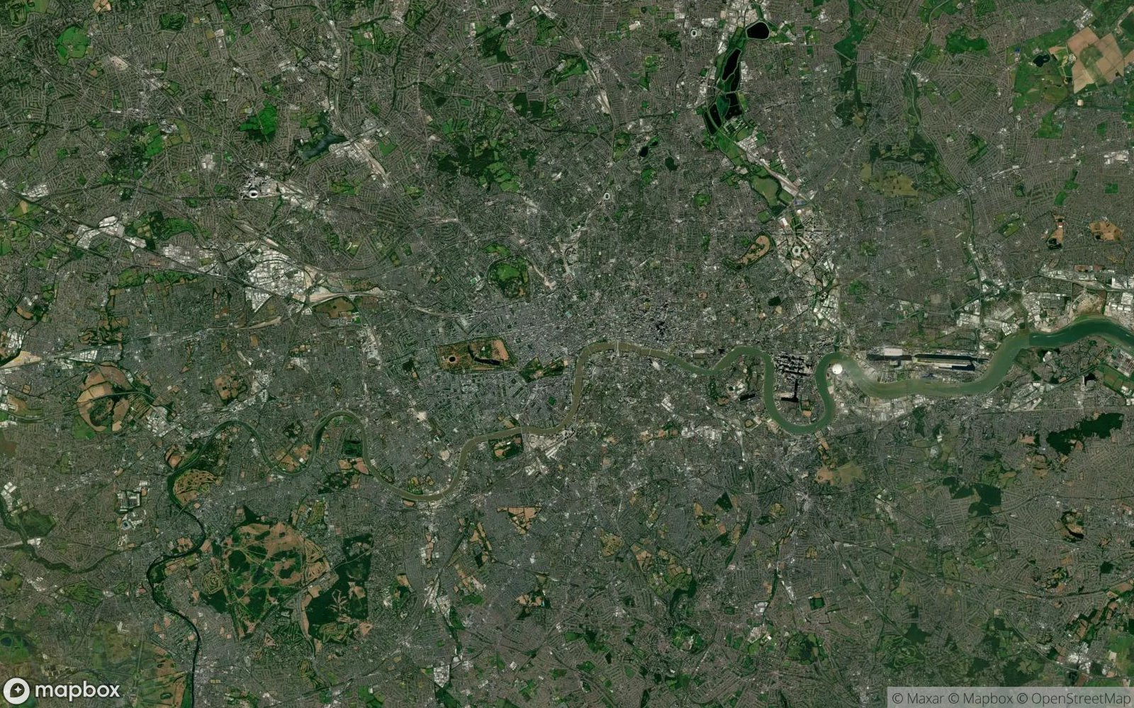 London satellite view
