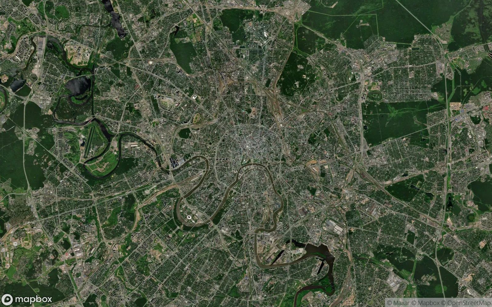 Moscow satellite view