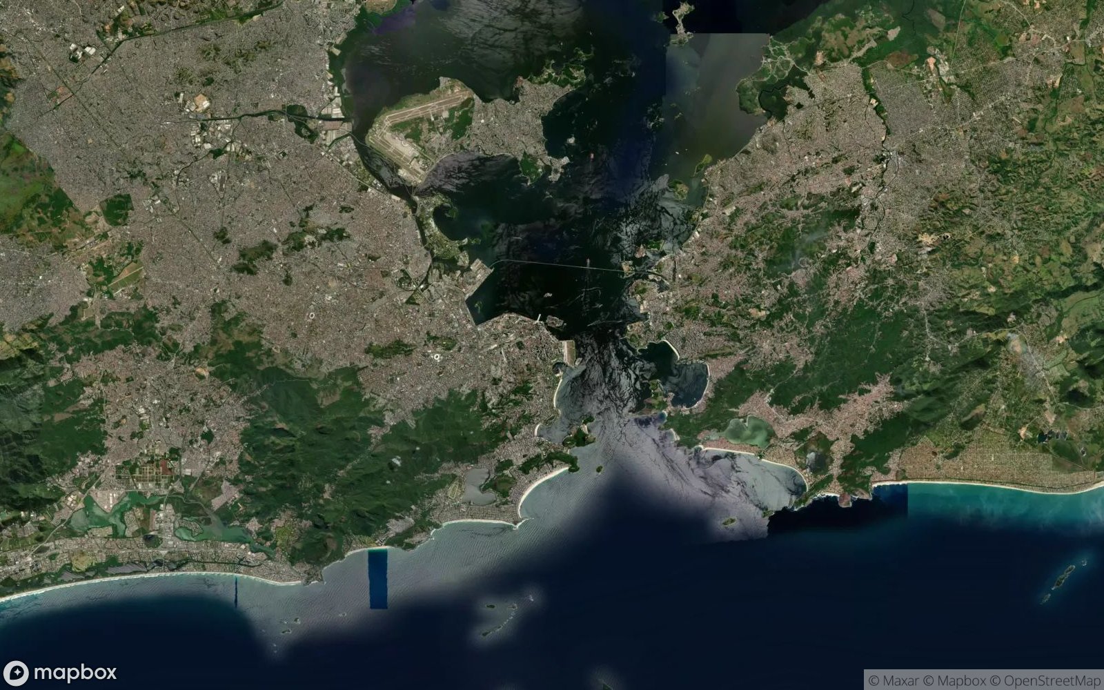 Rio de Janeiro satellite view