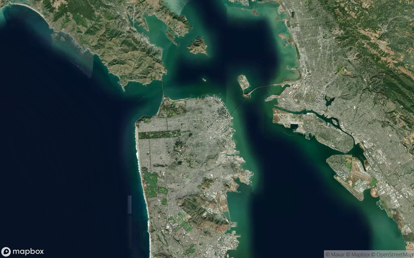 San Francisco satellite view