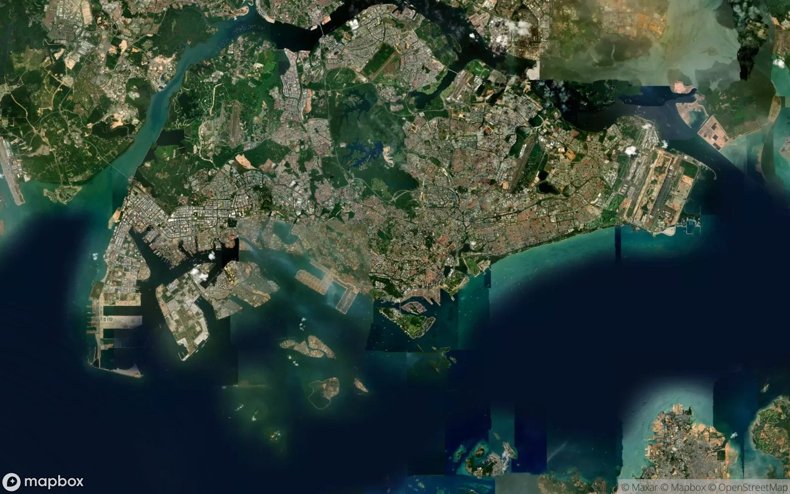 Singapore satellite view