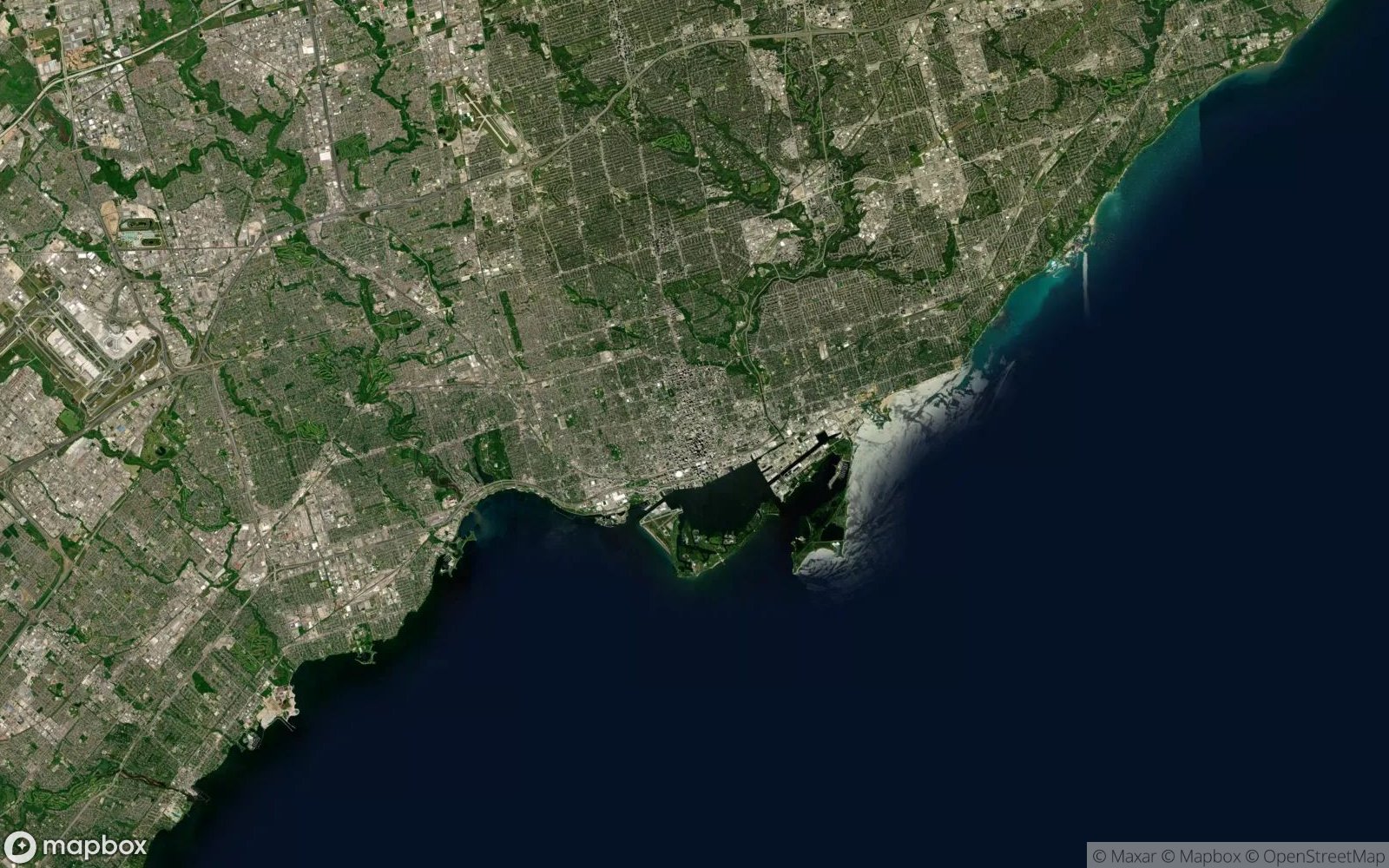 Toronto satellite view