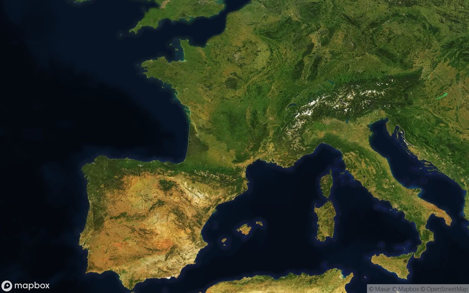 France satellite view