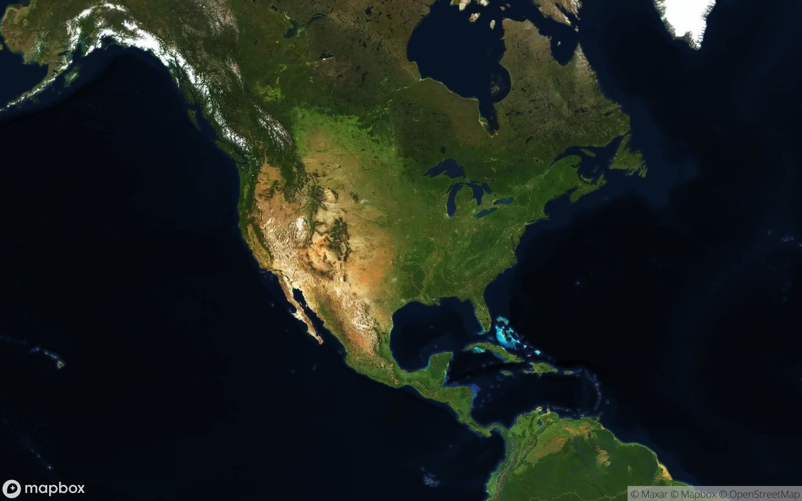United States satellite view