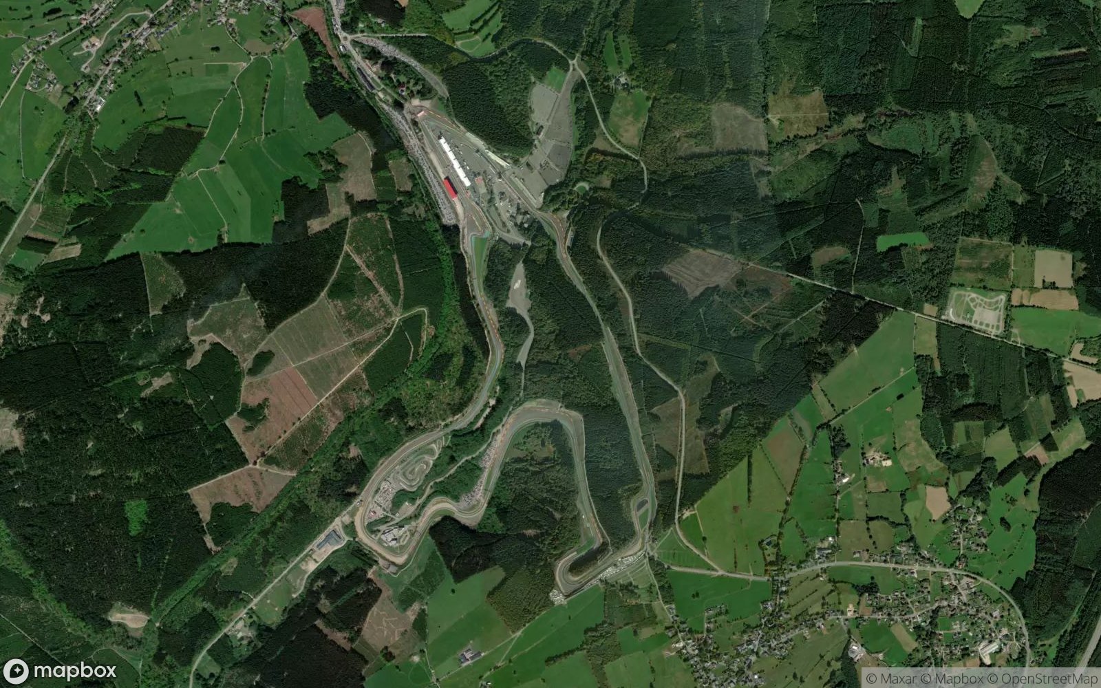 Spa-Francorchamps satellite view