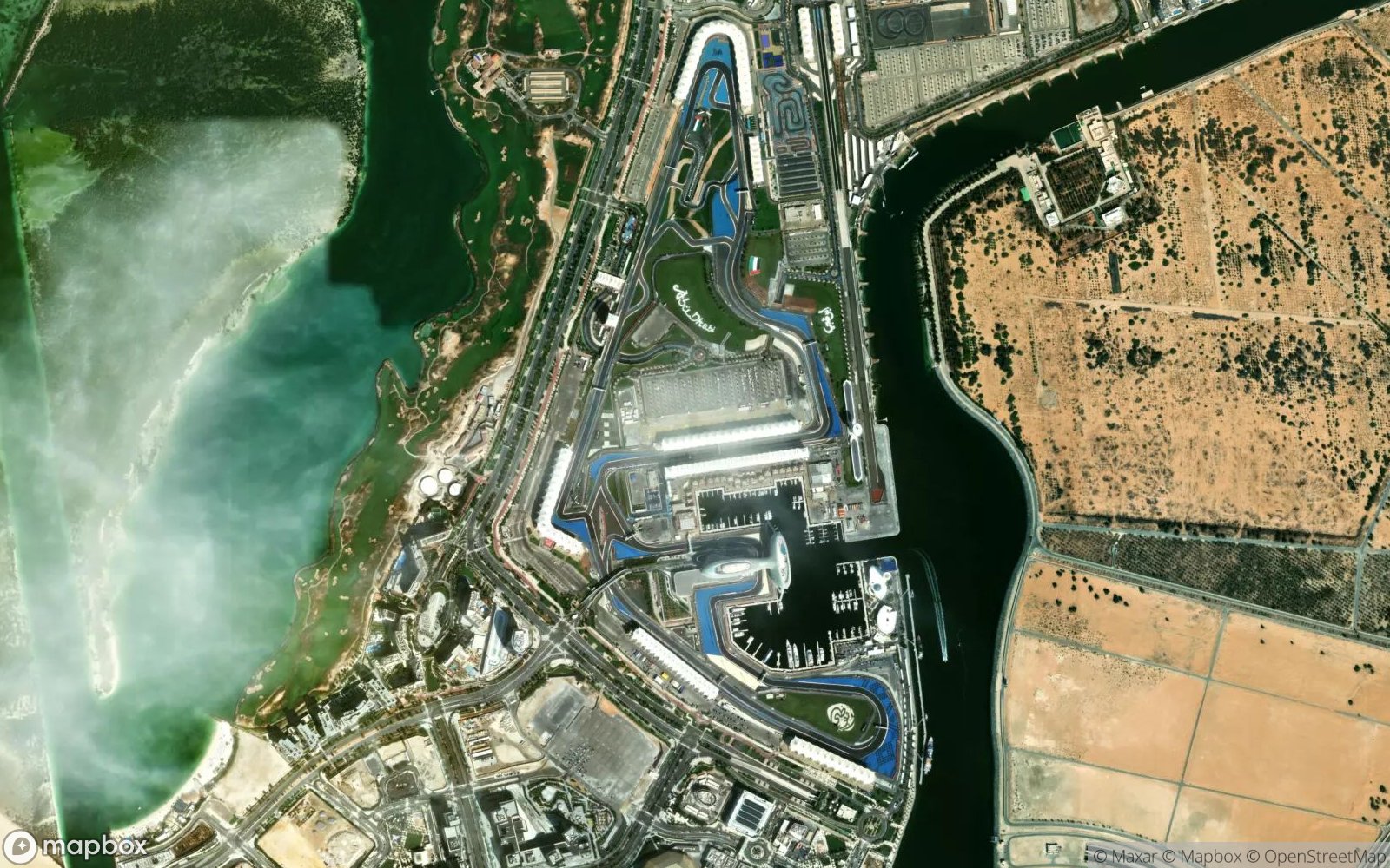 Yas Marina satellite view