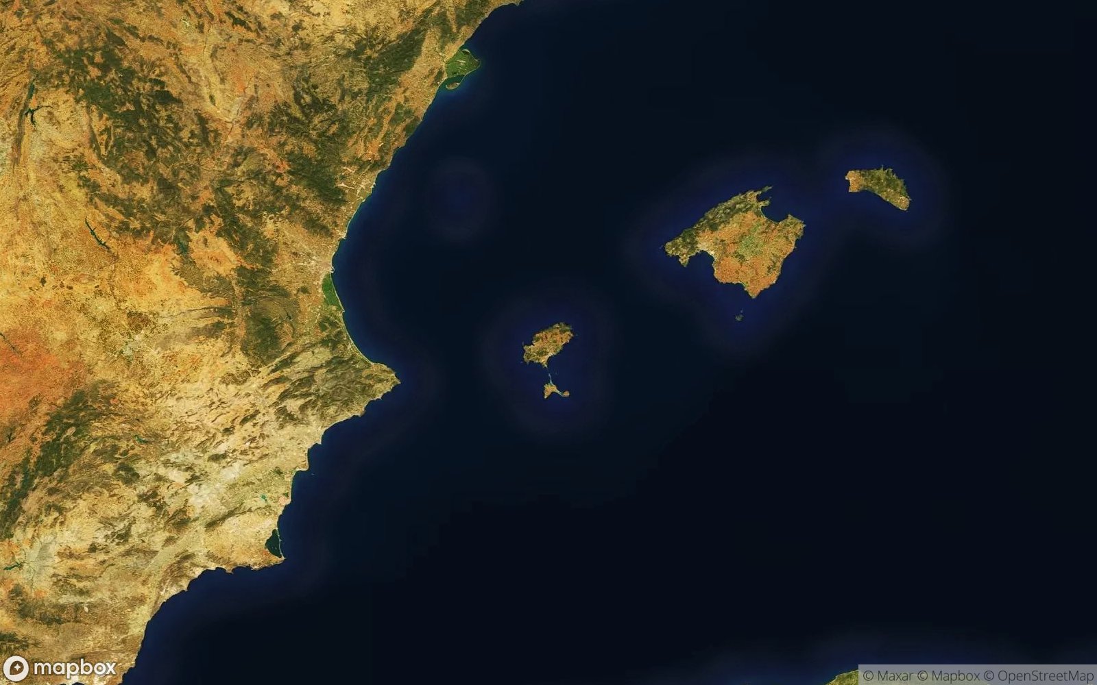 Ibiza satellite view