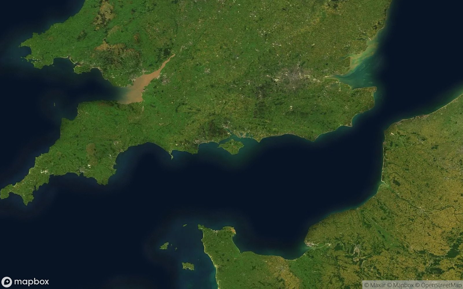 Isle of Wight satellite view