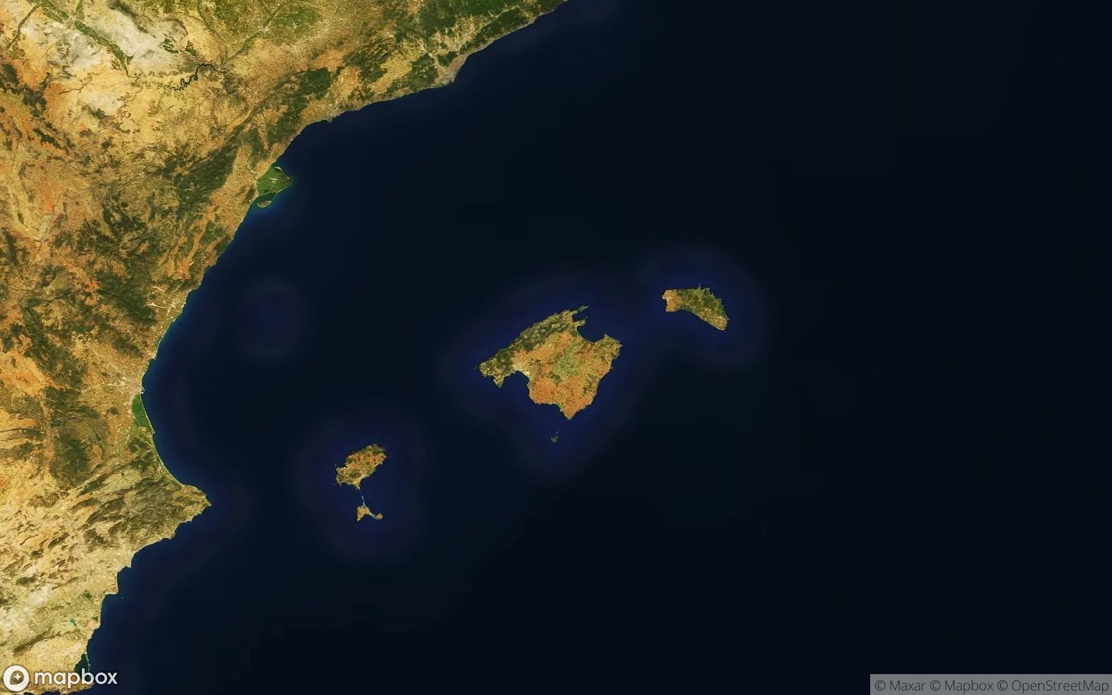 Mallorca satellite view
