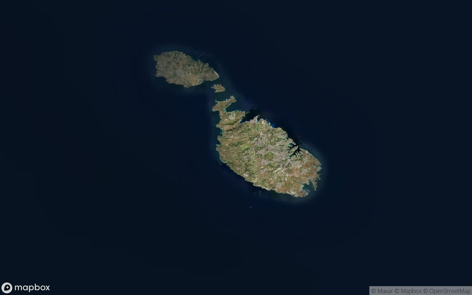 Malta satellite view