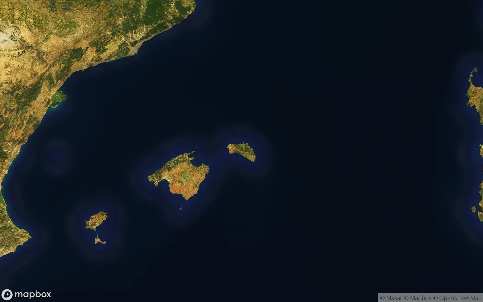 Menorca satellite view
