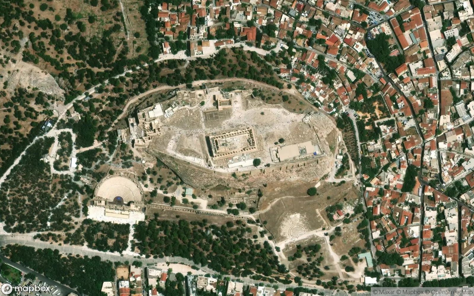 Acropolis satellite view