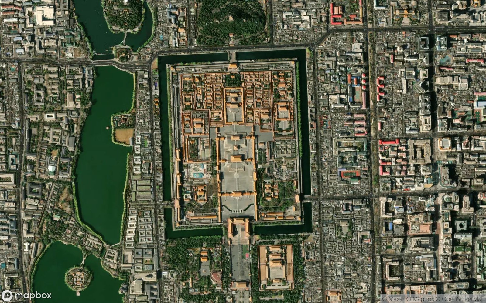 Forbidden City satellite view