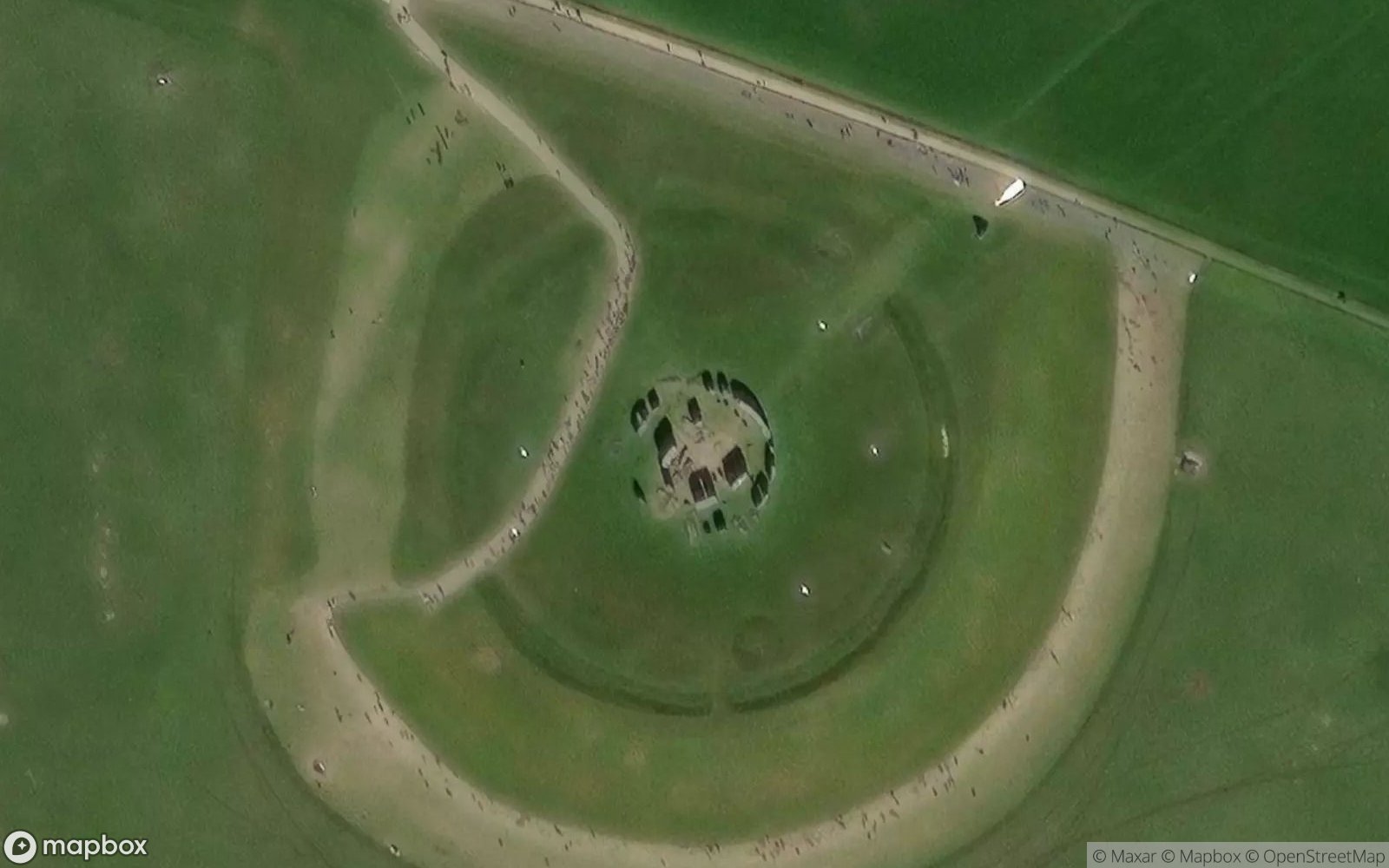 Stonehenge satellite view