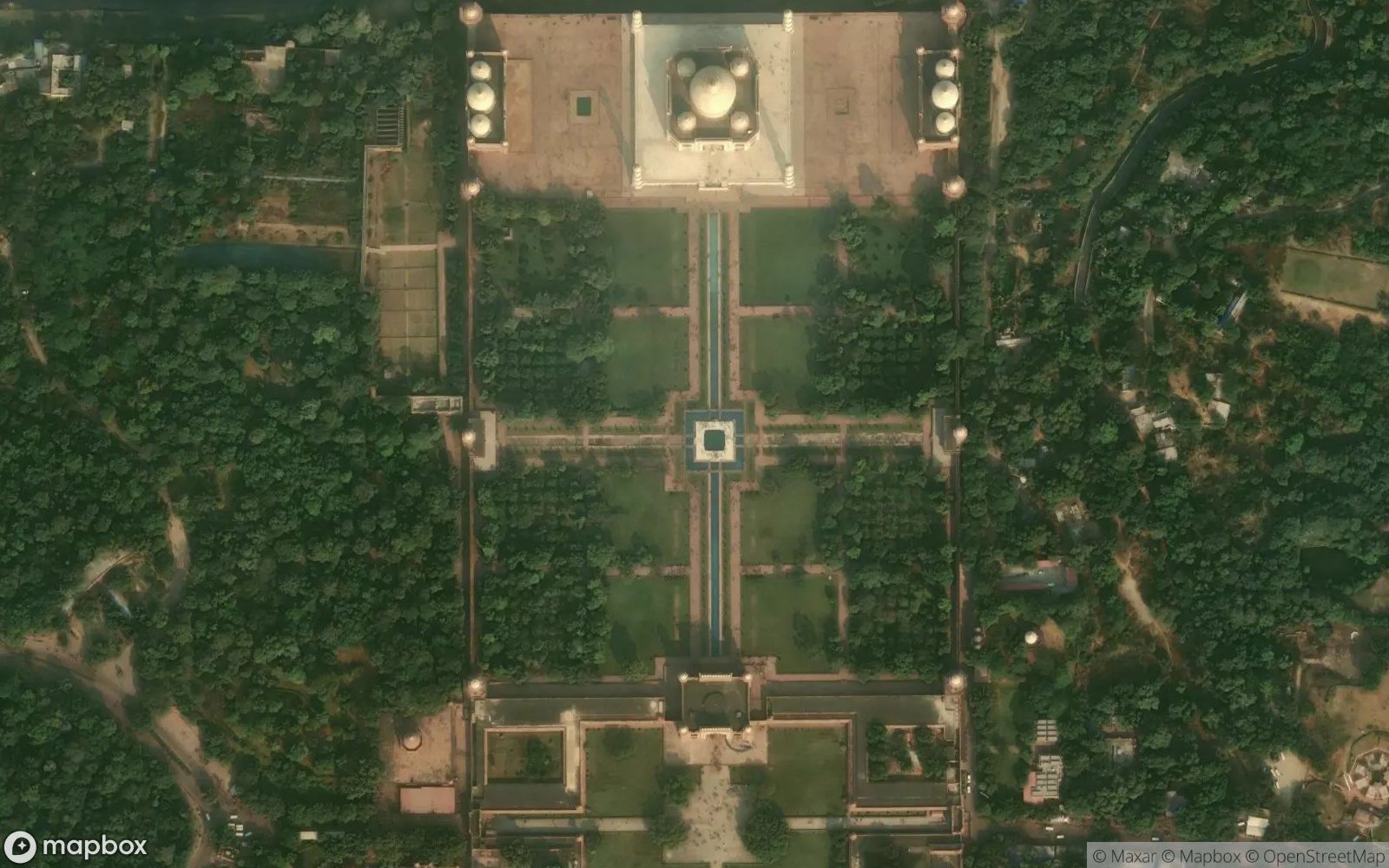 Taj Mahal satellite view