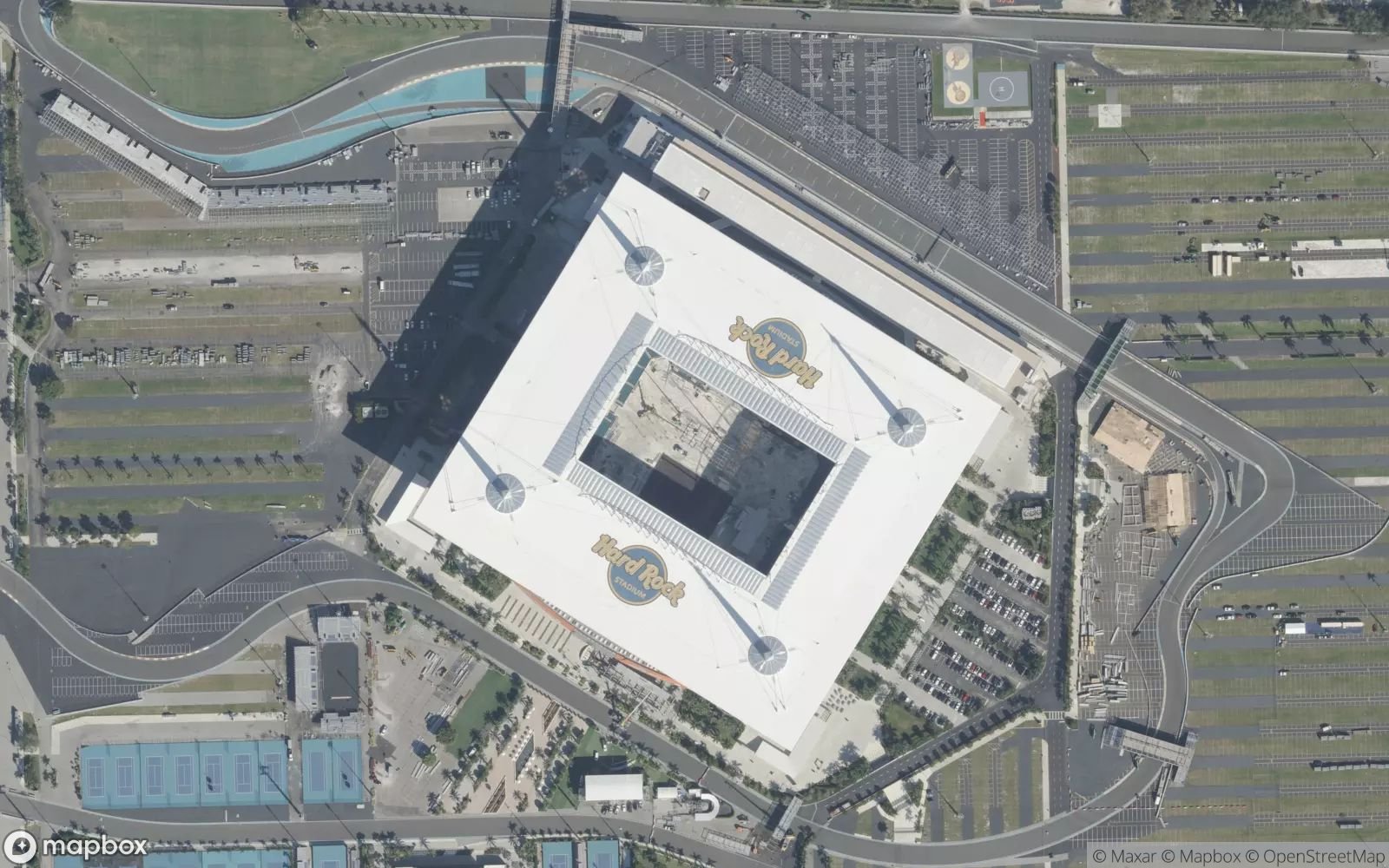 Hard Rock Stadium satellite view