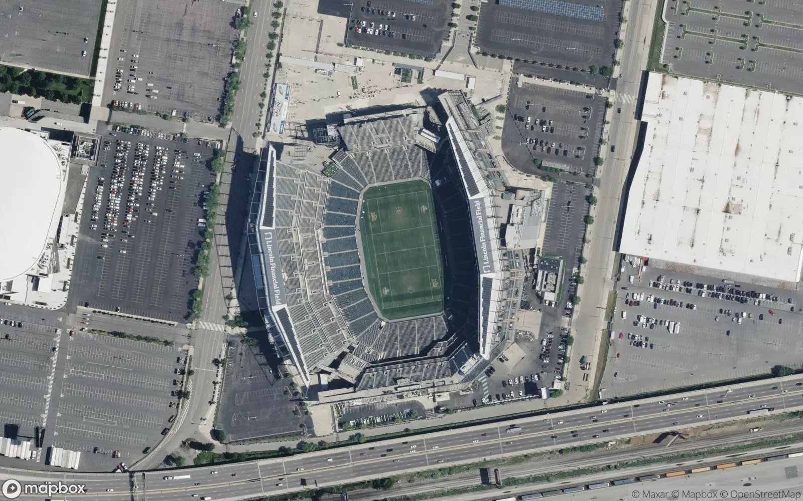 Lincoln Financial Field satellite view
