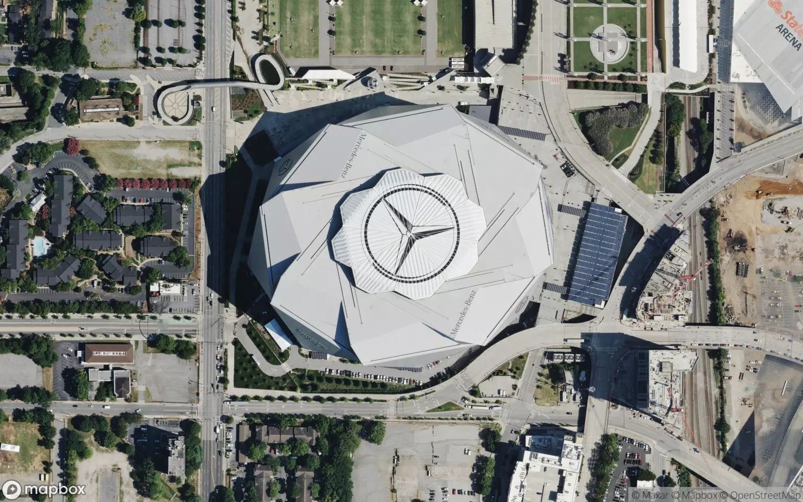 Mercedes-Benz Stadium satellite view