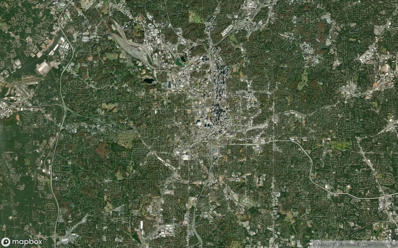 Mercedes-Benz Stadium from satellite