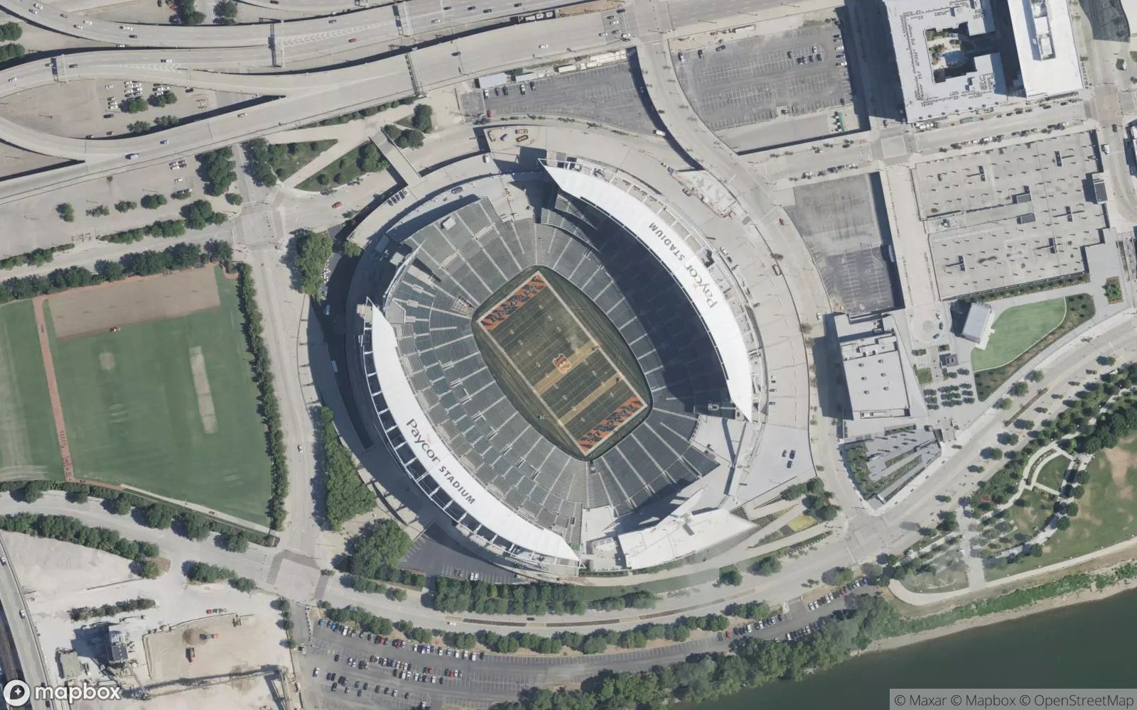 Paycor Stadium satellite view