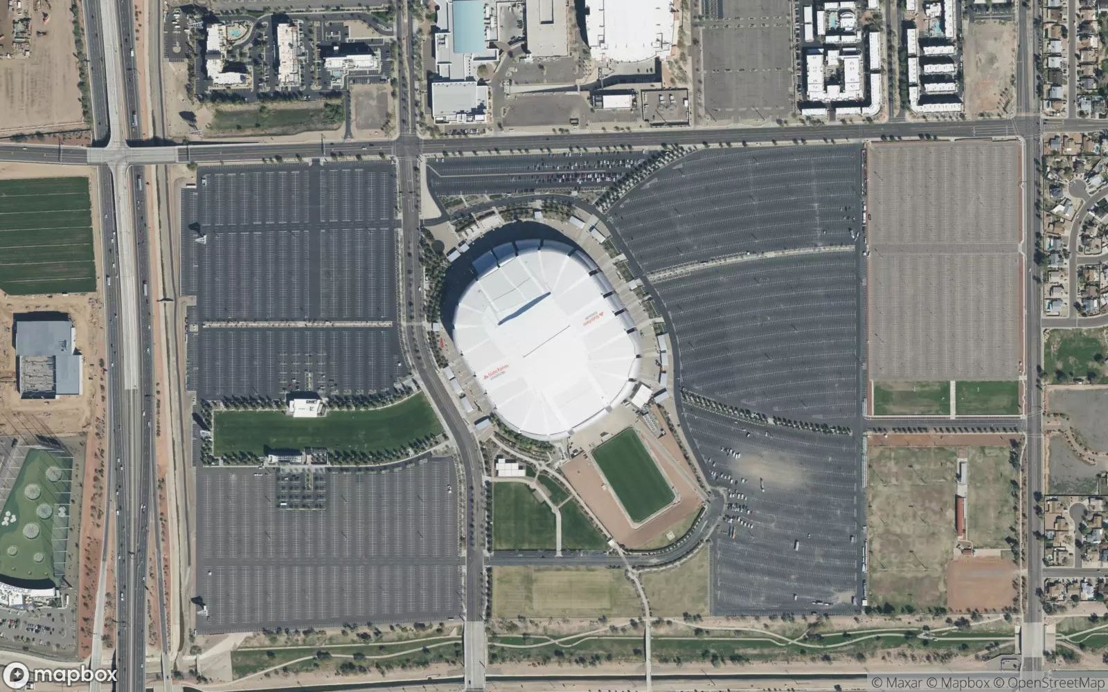 State Farm Stadium satellite view