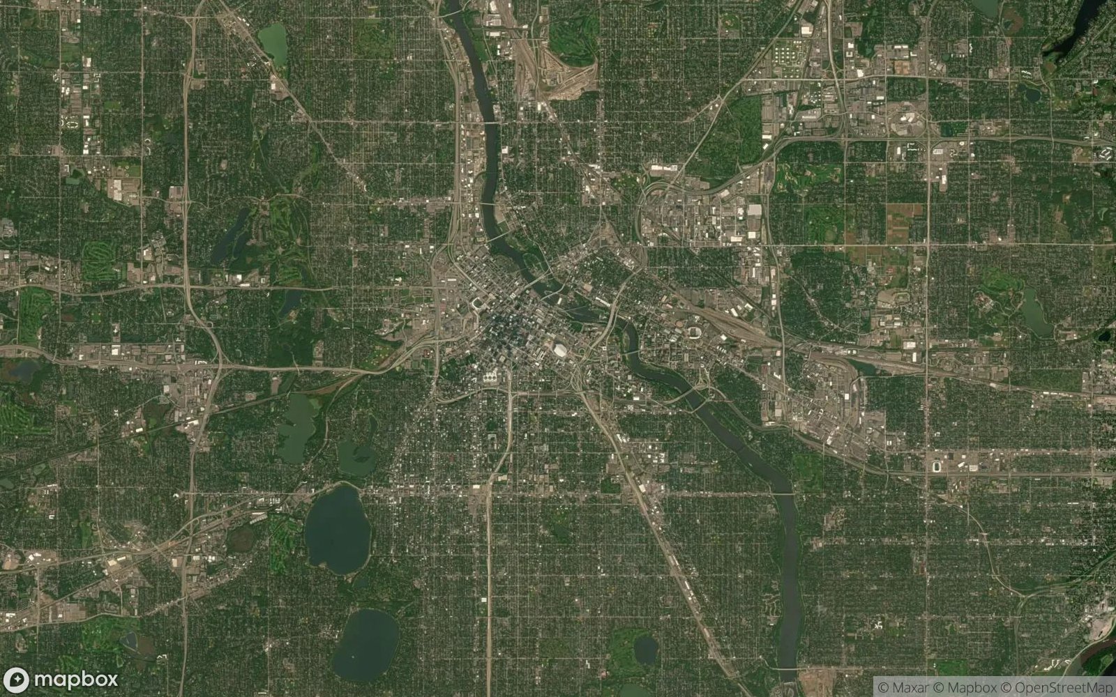 U.S. Bank Stadium satellite view