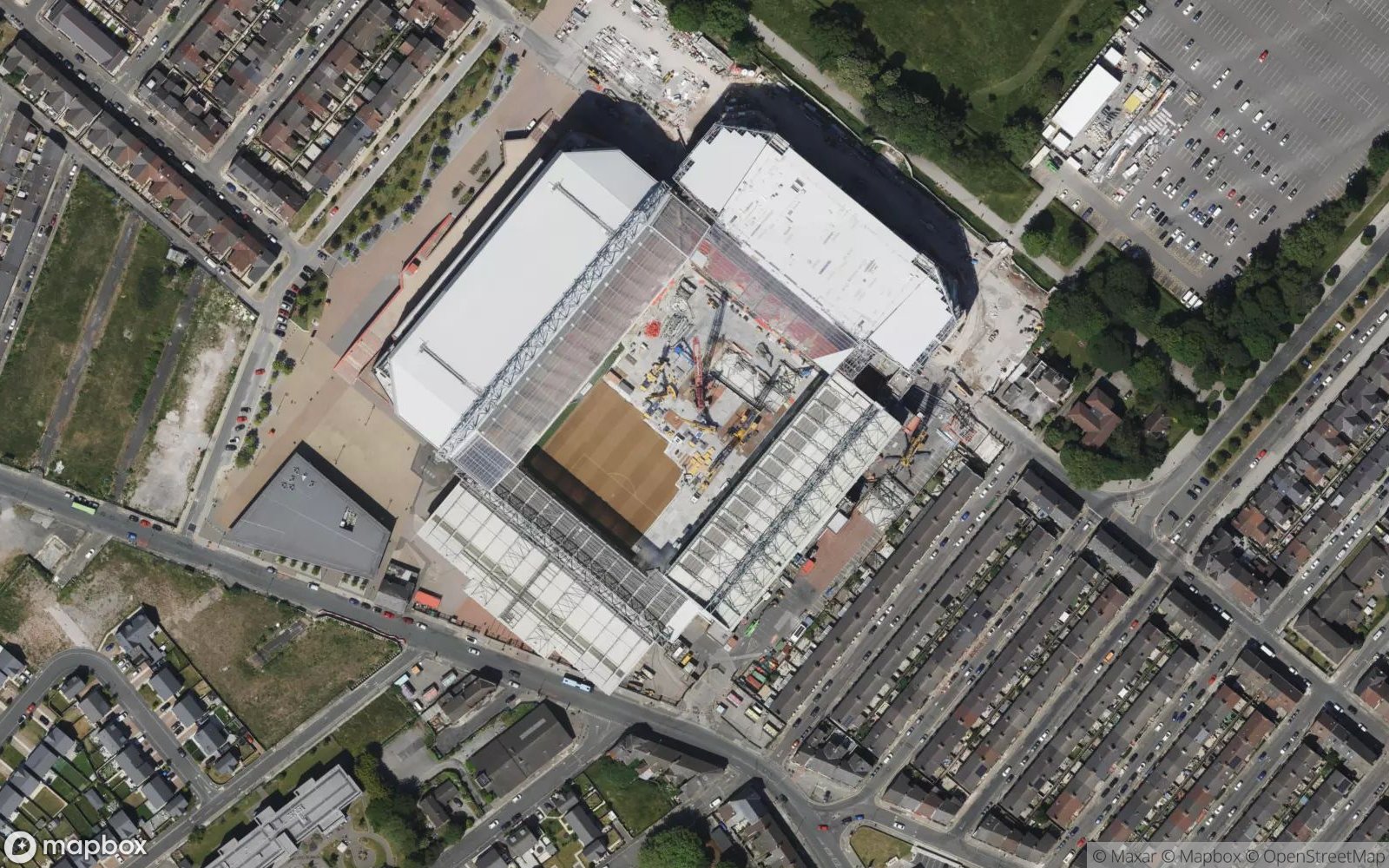 Anfield satellite view