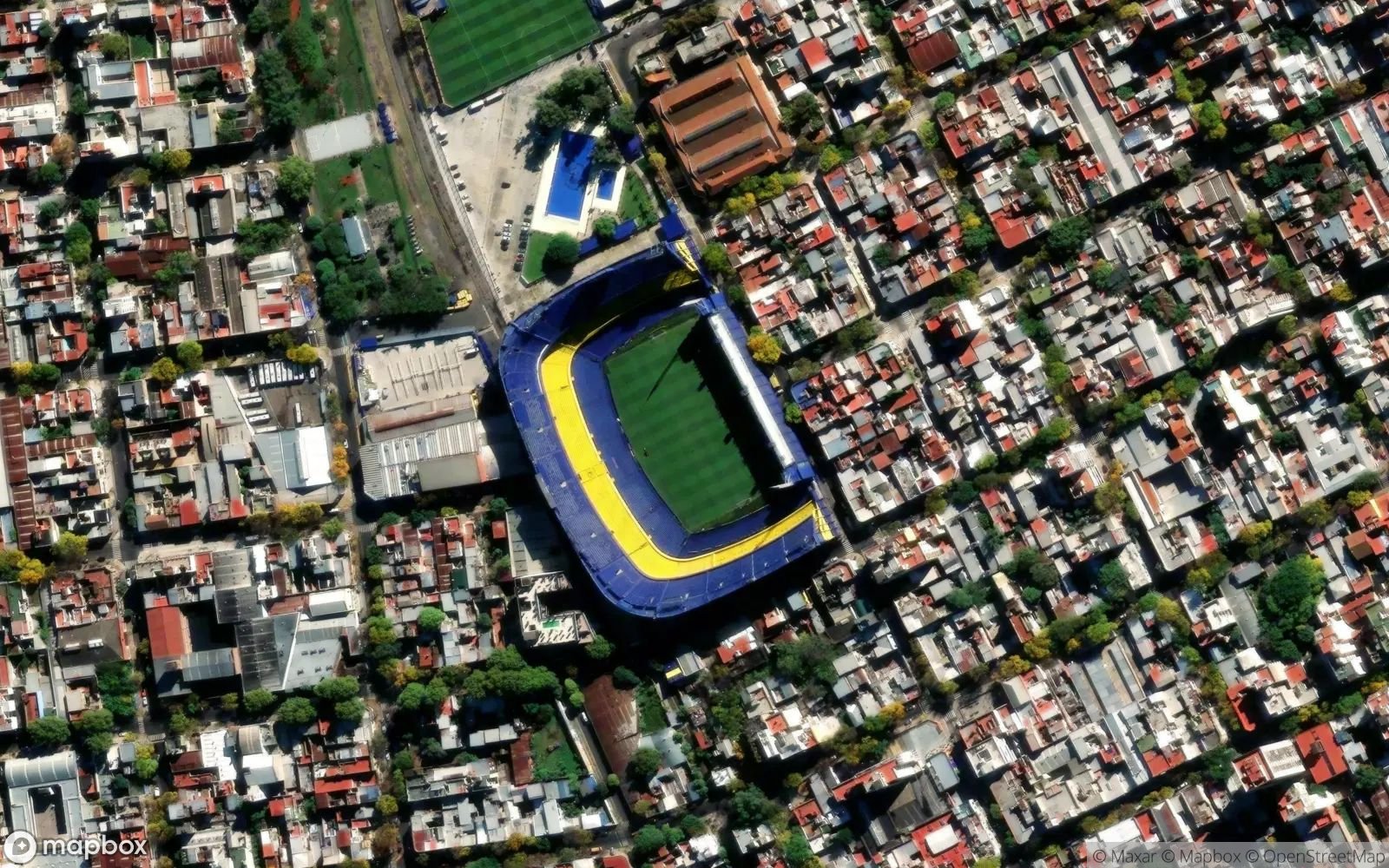 La Bombonera satellite view