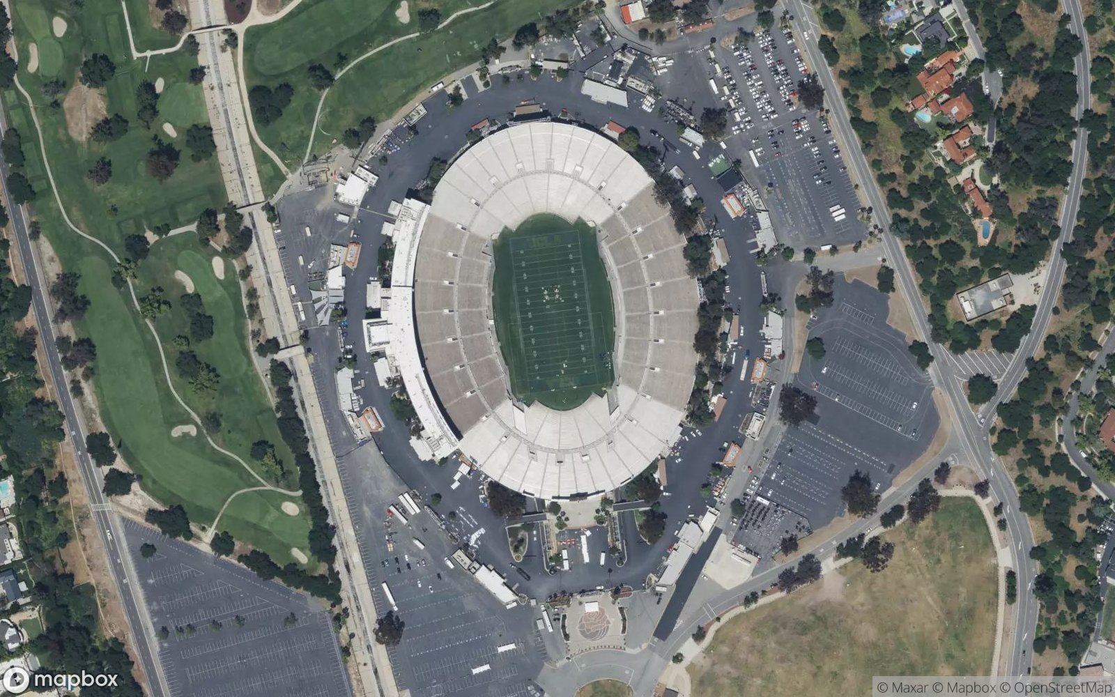 Rose Bowl satellite view