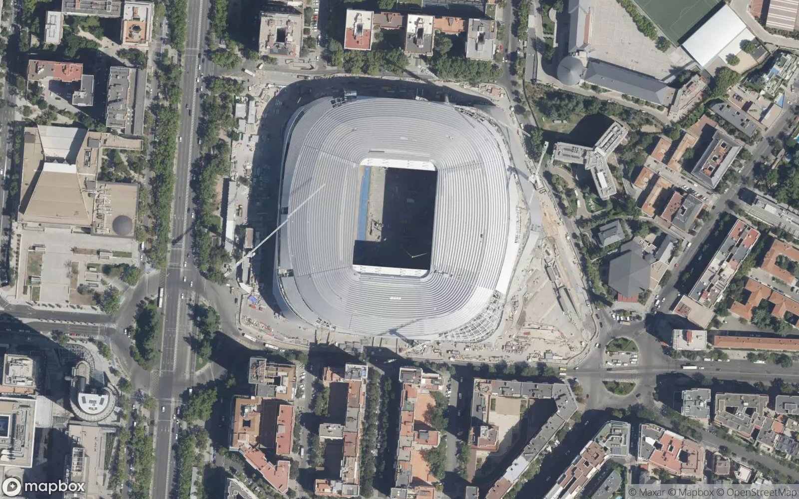 Santiago Bernabéu from satellite