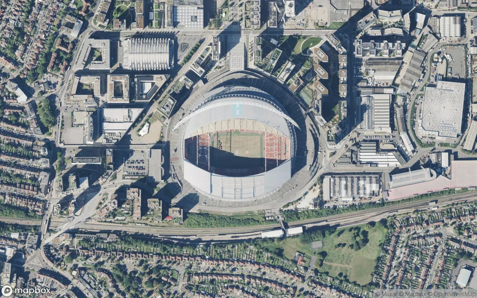 Wembley Stadium satellite view